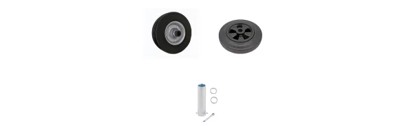 Koła zapasowe i osie kół podporowych