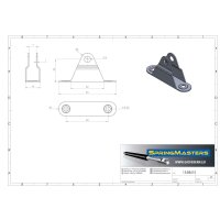 Płytka łożyskowa BVP6-1, 14 x 55 x 22 mm, fi 6 mm