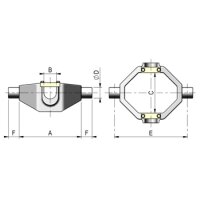CHAPEL - Pierścień Cardana do siłowników teleskopowych | Gniazdo BER.00