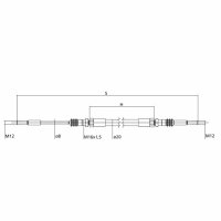 Linka hamulcowa typu Bowden 1200/1570 mm, KNOTT | 980000.03