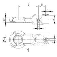 Knott - Zaczep oczkowy oczko DIN, 3500 kg, O 45 mm,...