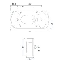 ASPÖCK Midipoint II lampa tylna lewa/prawa (złącze bagnetowe)