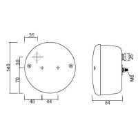 Aspöck - Lampa przeciwmgielna tylna typu LED O 140...