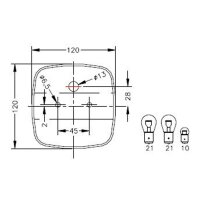 GEKA-Lampa zespolona, 3-segmentowa BBS 123/5 bez...