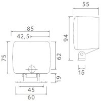 ASPÖCK-Fogpoint Lampa przeciwmgielna z uchwytem PCV
