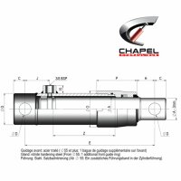 CHAPEL - Siłownik hydrauliczny dwustronny 40/70 mm, skok...