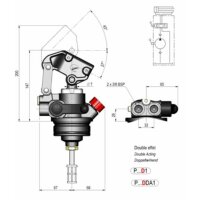 CHAPEL - Pompa hydrauliczna ręczna dwustronnego działania; 30cm3, FI 16 mm P25DDA1