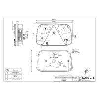 RADEX - lampa zespolona tylna lewa 2800