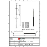 Sprężyna gazowa Typ 10/22 dł. 655 mm, skok 300 mm, gwint M8/M8, siła 1000N