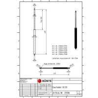 Sprężyna gazowa 8/20, długość 405 mm, skok 220 mm, gwint...