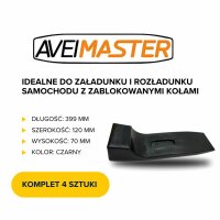 Kliny poślizgowe czarne zestaw 4 szt AVEIMASTER