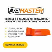 Kliny poślizgowe pomarańczowe zestaw 4 szt AVEIMASTER
