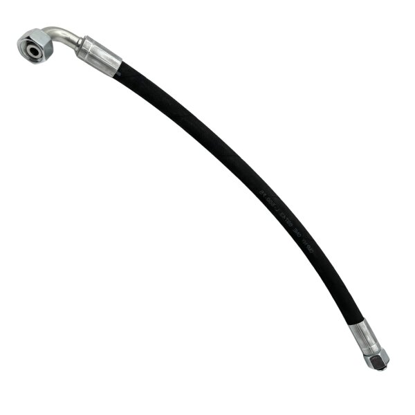 Przewód hydrauliczny FI 10 mm  2 x M18  x 1,5 dł. 500 mm, jedna końcówka kąt 90 stopni