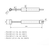 Amortyzator najzdowy do PEITZ PAV/S 1,2 / 1,5