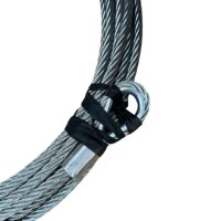 Lina stalowa do wyciągarek FI 9.5 mm, 25 m z kauszą