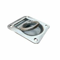 Uchwyt podłogowy wpuszczany do mocowania pasów ładunku  95 x 100 mm, mały