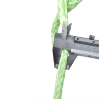 Lina syntetyczna 30 m x 10mm zielona/ czerwony hak