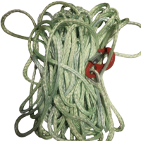 Lina syntetyczna 30 m zielona/ czerwony hak