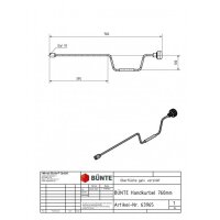 BÜNTE- Korba ręczna 760mm, SW19, do podpory składanej