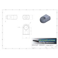 Oczko M8, FI 12,5 mm, długość 20 mm