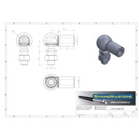 Złącze kątowe M10, M10 x 20 mm