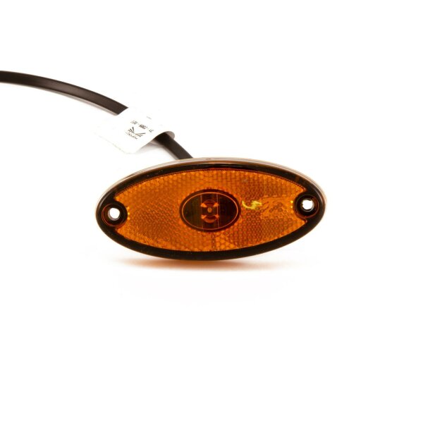 Lampa obrysowa ASP&Ouml;CK Flatpoint II LED ż&oacute;łta z odblaskiem, przew&oacute;d 0,5 m, montaż uniwersalny | 31-2309-027