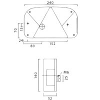 ASP&Ouml;CK Multipoint II lampa tylna lewa, 5-pin  (światło przeciwmgielne) | 24-7000-207