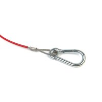 Linka awaryjna 1600 mm z karabińczykiem / pierścieniem