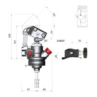 CHAPEL – Pompa ręczna jednostronnego działania P16S1, 15 ccm, 200 bar