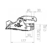 AL-KO - Zaczep kulowy AL-KO 301, 3000 kg, FI 45/50 mm, śruby 12,2 mm z osłoną Softdock