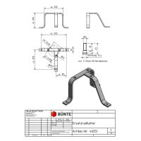 Uchwyt na koło zapasowe z 2 szpilkami M12/nakrętkami M12