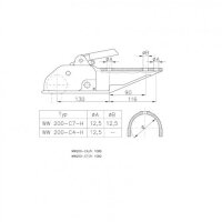 WINTERHOFF - Zaczep kulowy WW 200-C4-H, 3000 kg, FI 80...