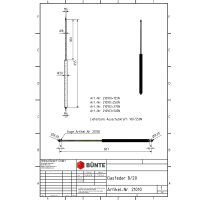 Sprężyna gazowa Typ BÜNTE 8/19, 50N -750 N, 655 mm,...