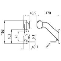 ASP&Ouml;CK - lampa obrysowa Superpoint II czerwony/biały/ż&oacute;łty lewa