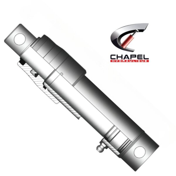 CHAPEL - Siłownik hydrauliczny jednostronny 45/22 mm, skok 700 mm, 220 bar | 645/7