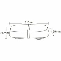 Belka ostrzegawcza LED 315 x165 x70 mm R65 / R10