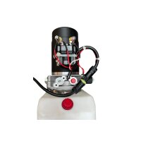 Agregat hydrauliczny 20 MPa, 2.7 CC, 8 L, 12 V, 1.5 kW, DC, 2500 rpm, G 1/4", z pilotem dwufunkcyjnym i 3 metrowym przewodem