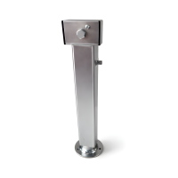 Noga podporowa 60 x 415 mm, skok 240 mm, dopuszczalny nacisk 1350 kg, z trzpieniem sześciokątnym 19 mm