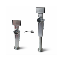 Noga podporowa 60 x 415 mm, skok 240 mm, dopuszczalny nacisk 1350 kg, z trzpieniem sześciokątnym 19 mm