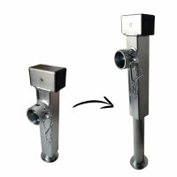 Noga podporowa 60 x 415 mm, skok 240 mm, dopuszczalny nacisk 1350 kg, z trzpieniem sześciokątnym 19 mm