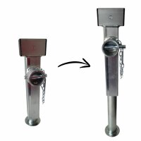 Noga podporowa 60 x 415 mm, skok 240 mm, dopuszczalny nacisk 1350 kg, z trzpieniem sześciokątnym 19 mm