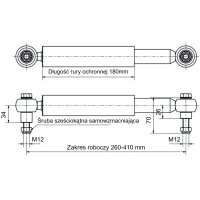 Amortyzator osi uniwersalny, czarny, zamiennik AL-KO 282259