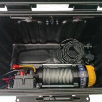 PUNDMANN - 20 kN-PR-SM-12V-CE BOX, 2043 kg, lina stalowa 17 m x 5,4 mm, standardowy bęben, wyciągarka w skrzynce, portable winch