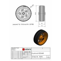 KARTT Koło zapasowe 230 x 80 mm (profil płaski)