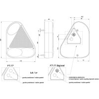 Lampa tylna prawa FRITOM FT-077 z kierunkowskazem,...