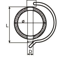 Zawleczka zabezpieczjąca fi 4,5 x 40 mm