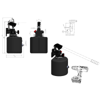 CHAPEL – FLEXe Pompa ręczna i zębata 20 ccm 150 bar / 1,5 ccm 180 bar ze zbiornikiem o pojemności 5,5 litra