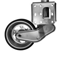 Koło podporowe automatyczne 230 x 80 mm, długość 560 mm, 500 kg, z płytą montażową