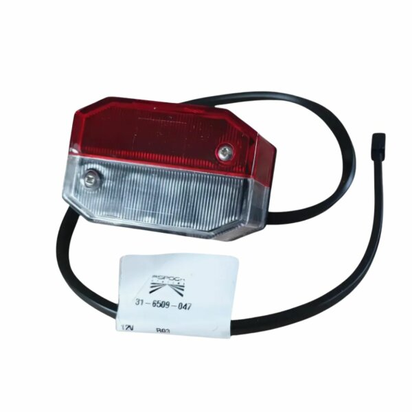 ASP&Ouml;CK Flexipoint I lampa obrysowa czerwono/biała, LED z przewodem 0,5 m | 31-6509-047