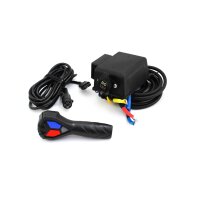 Zestaw: przekaźnik 12 V z obudową, gniazdem pilota, pilotem, odbiornikiem pilota bezprzewodowego  i wiązką przewodów "Control Box" do wyciagąrek Pundmann 22.2 kN